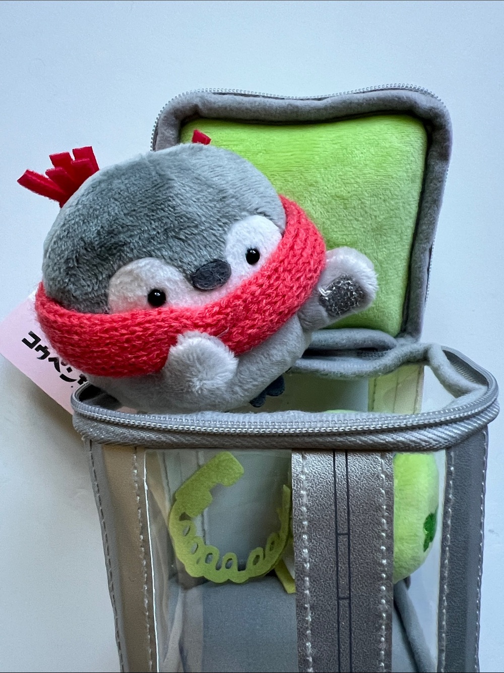 Plush Kopen-chan Penguin Keychain with Red Scarf - from Japan 🇯🇵